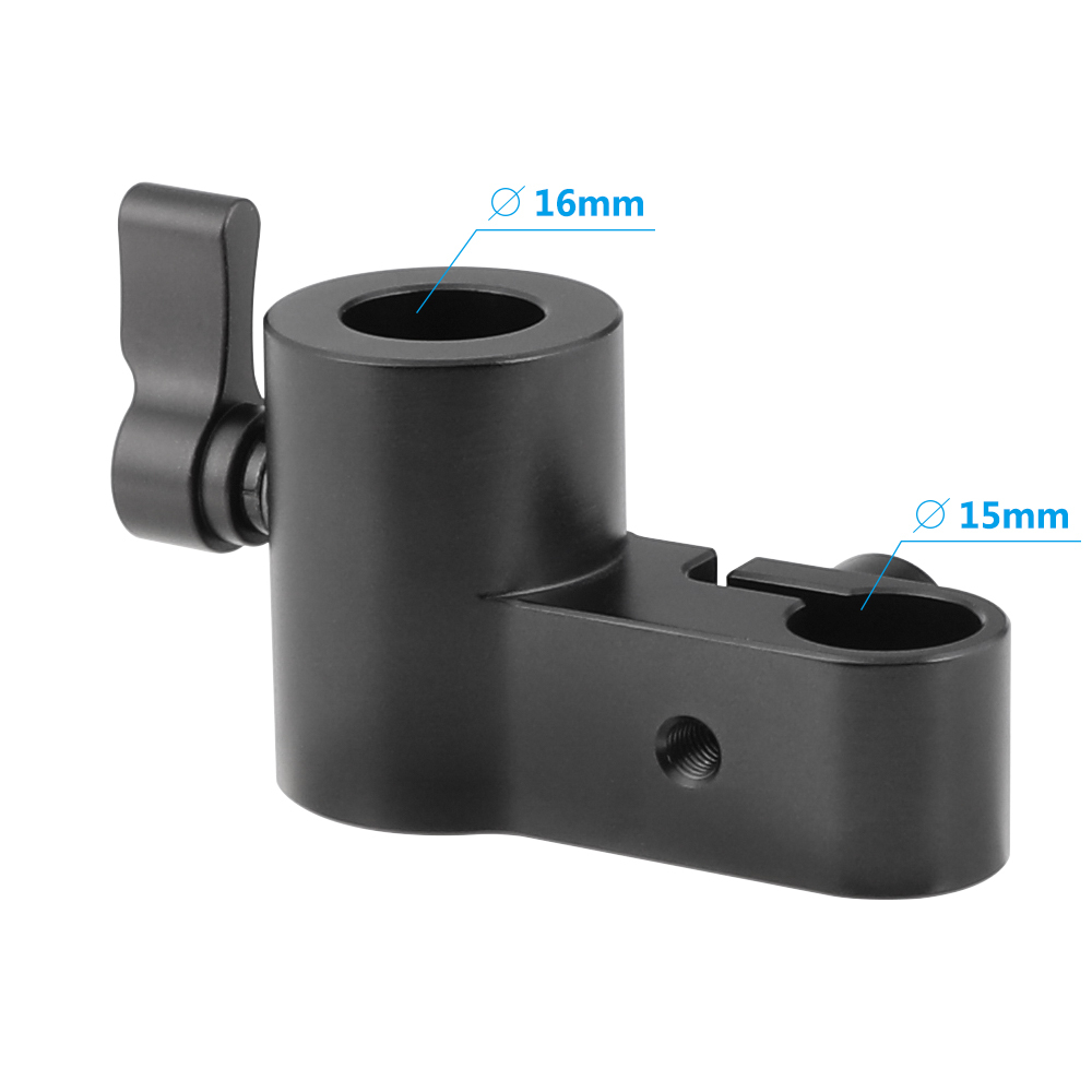 CAMVATE Light Stand Head (Internal Column Diameter 16mm) With 15mm Single Rod Clamp Adapter