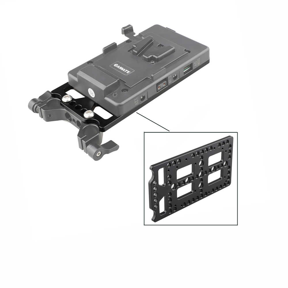 CAMVATE Versatile Cheese Plate Battery Backboard Plate For V Lock Mount Power Splitter