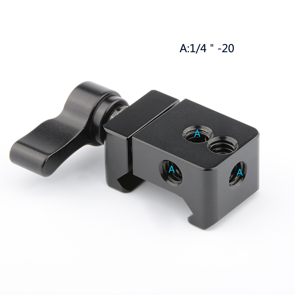 CAMVATE Standard NATO Rail Clamp Quick Release Swat Rail Clamp With 1/4"-20 Mounting Points