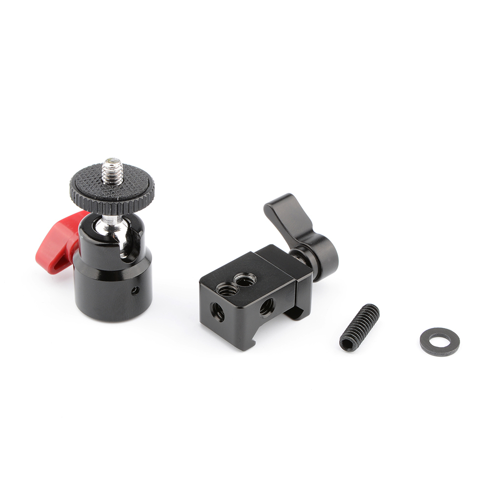 CAMVATE Standard NATO Clamp + 1/4"-20 Ball Head For DSLR Camera Monitor Accessory