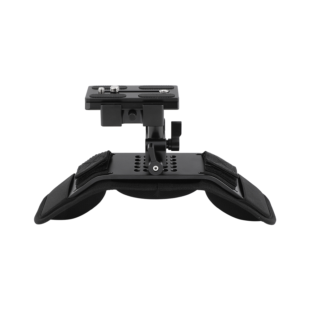 CAMVATE Pro Shoulder Mount With Manfrotto Quick Release Plate Assembly & Adjustable 15mm Railblock