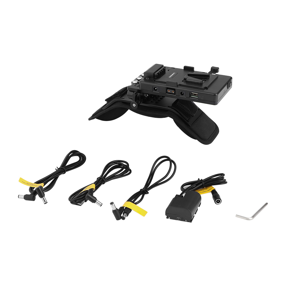 CAMVATE Padded Shoulder Mount With V Lock Mount Power Splitter & 15mm Railblock