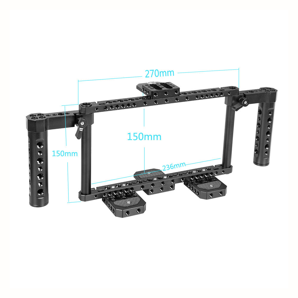 CAMVATE Universal 7" Camera Monitor Cage Kit With Dual Cheese Handles