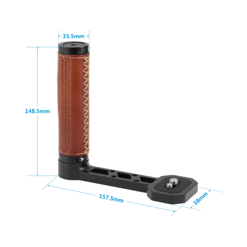 CAMVATE Side Handgrip (Leather-covered) L Type For DJI Ronin-S / SC & Zhiyun Crane 2 / V2 Stabilizer Gimbals