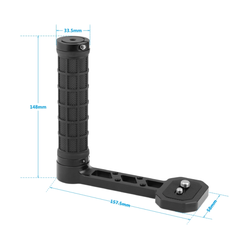 CAMVATE Side Handgrip (Rubber-covered) L Type For DJI Ronin-S / SC & Zhiyun Crane 2 / V2 Stabilizer Gimbals