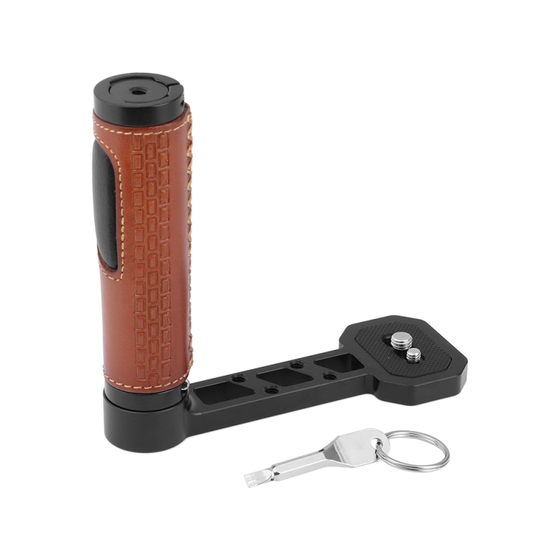 CAMVATE Side Handgrip (Leather-covered) L Type For DJI Ronin-S / SC & Zhiyun Crane 2 / V2 Stabilizer Gimbals