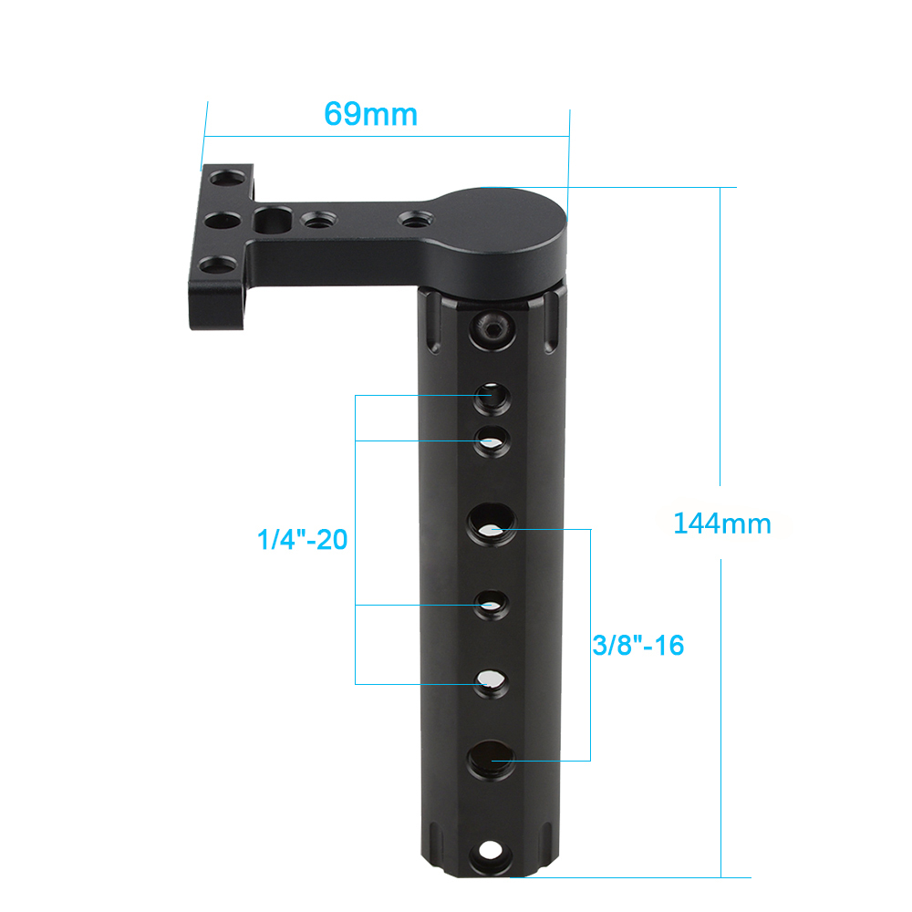 CAMVATE Aluminum Cheese Handgrip For DSLR Video Camera Cage Top Plate