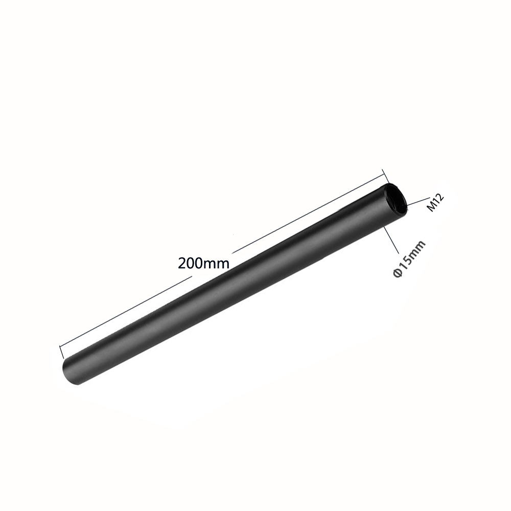 CAMVATE Standard 15mm Aluminum Rod Pipe With Extendable M12 Female Thread 100mm / 200mm / 300mm