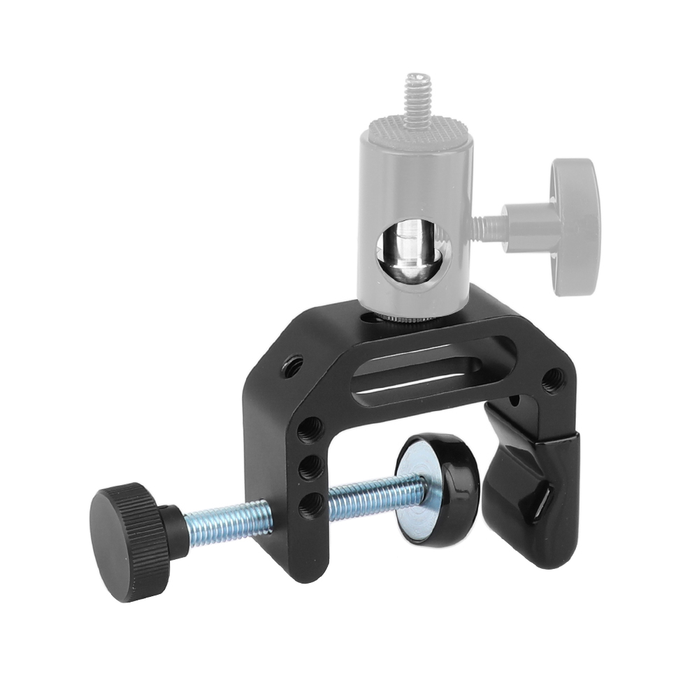 CAMVATE Robust C Clamp With 1/4" & 3/8" Male & Female Thread Screw Mounting Points (Universal Type)