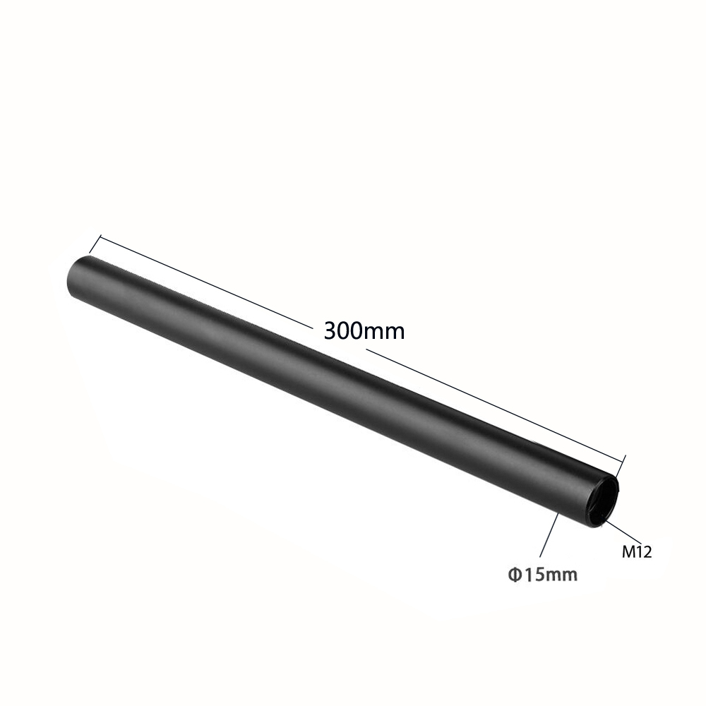 CAMVATE Standard 15mm Aluminum Rod Pipe With Extendable M12 Female Thread 100mm / 200mm / 300mm