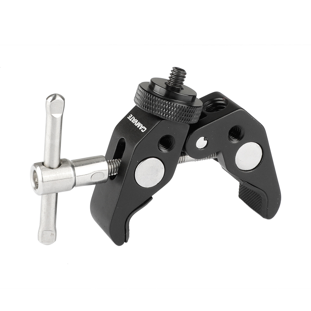 CAMVATE Super Crab Clamp + 11" Magic Articulated Arm + Mini Ball Head + 1/4" Male Female Thread Accessories For DSLR Camera Cage DIY Configuration