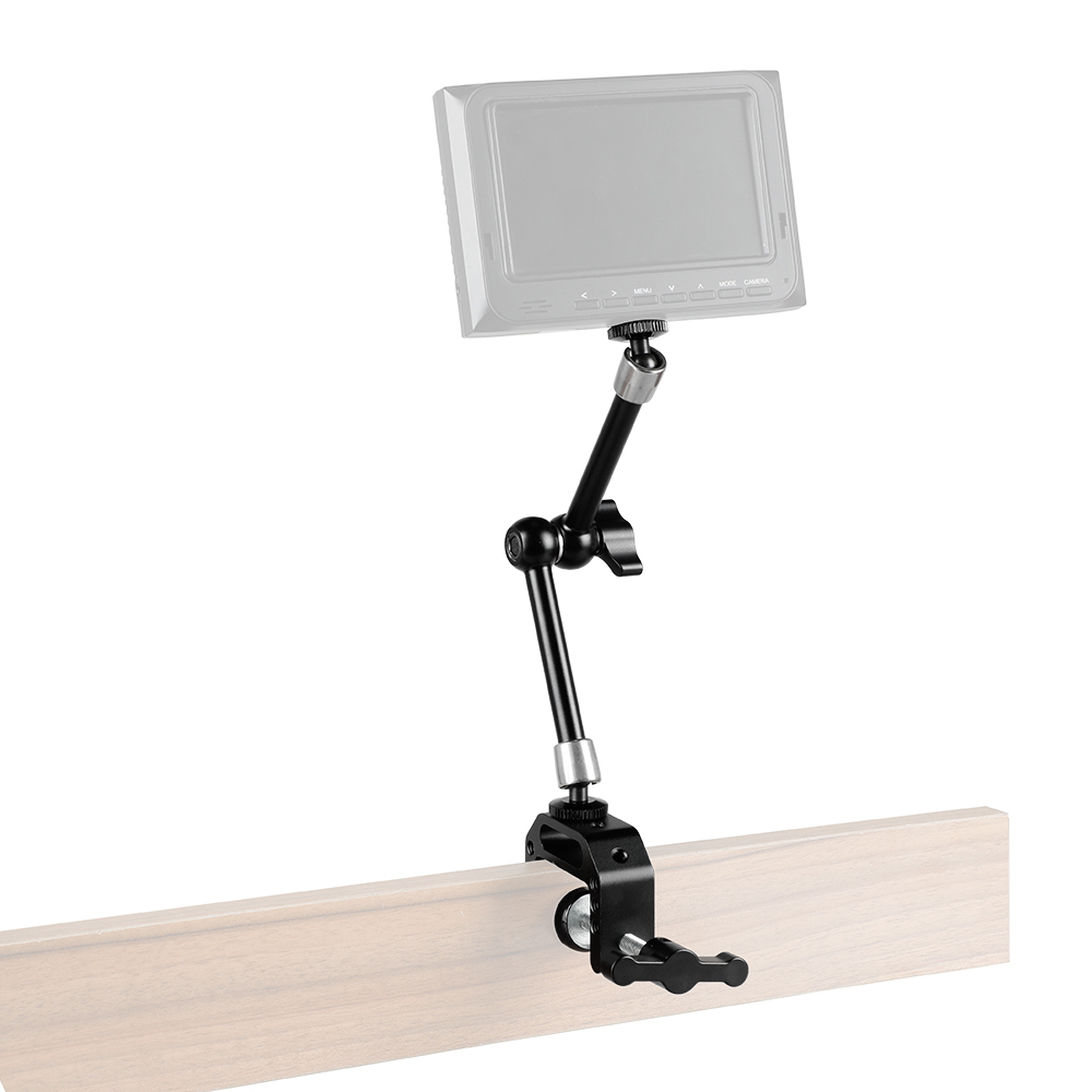 CAMVATE Super C Clamp + 9.8" Magic Articulated Arm With 1/4" Thread Screw + Mini Ball Head + For DSLR Camera Cage DIY Configuration