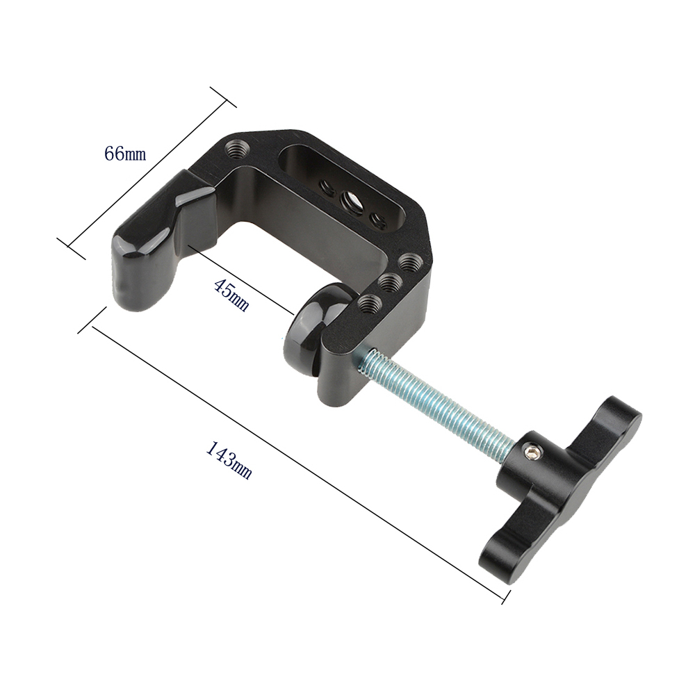 CAMVATE Super C Clamp + 9.8" Magic Articulated Arm With 1/4" Thread Screw + Mini Ball Head + For DSLR Camera Cage DIY Configuration