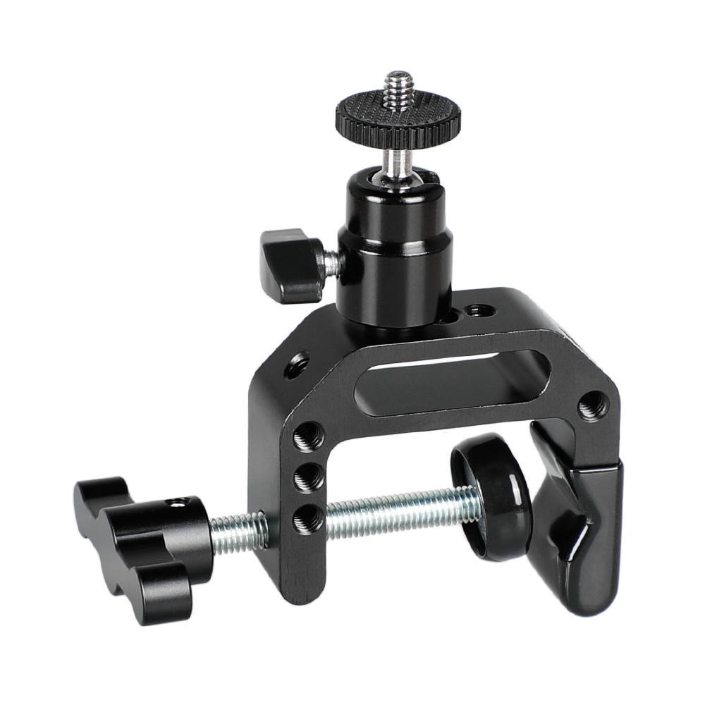 CAMVATE Super C Clamp + 9.8" Magic Articulated Arm With 1/4" Thread Screw + Mini Ball Head + For DSLR Camera Cage DIY Configuration