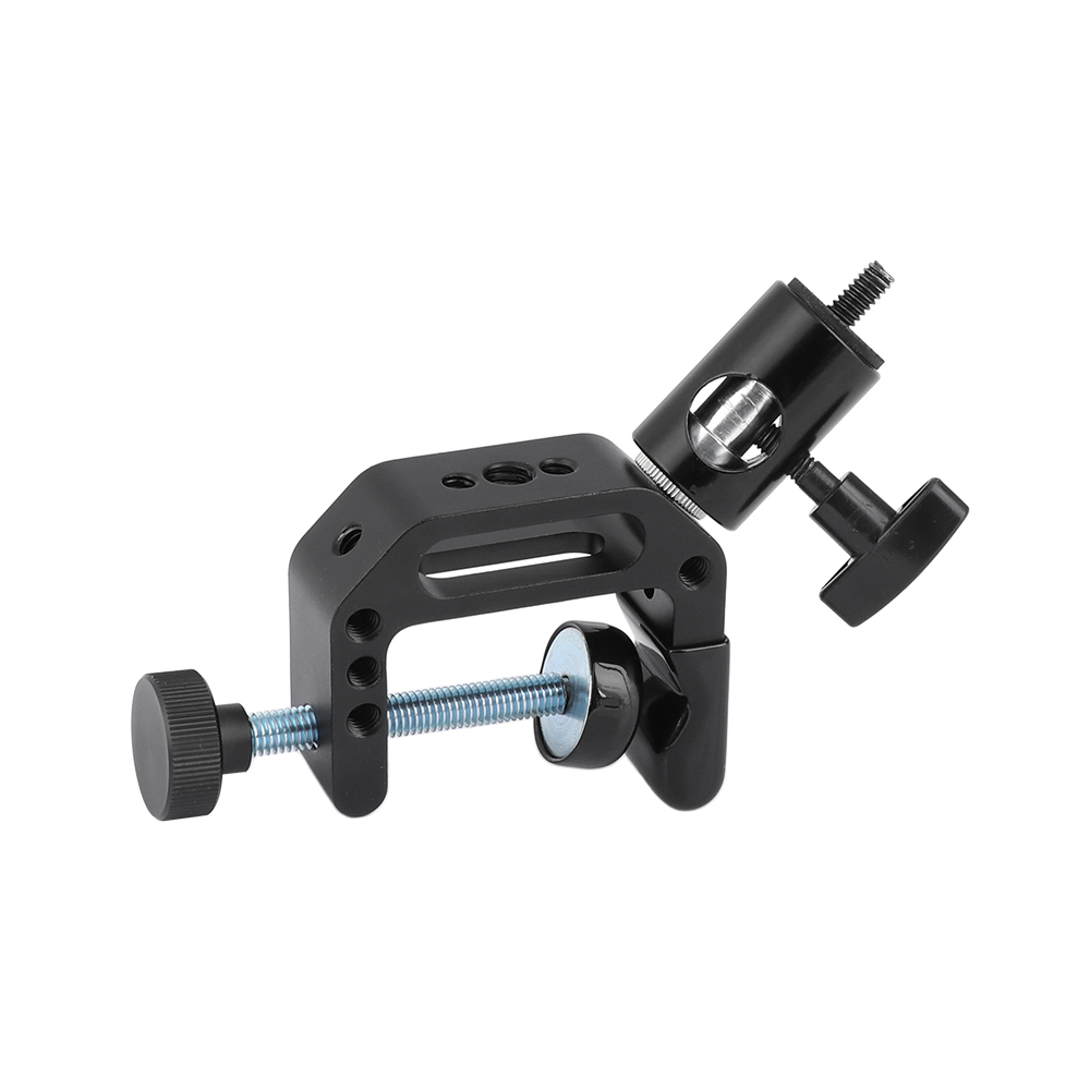 CAMVATE Universal C Clamp With 1/4" & 3/8" Male & Female Thread Mounting Points & Light Stand Head Adapter