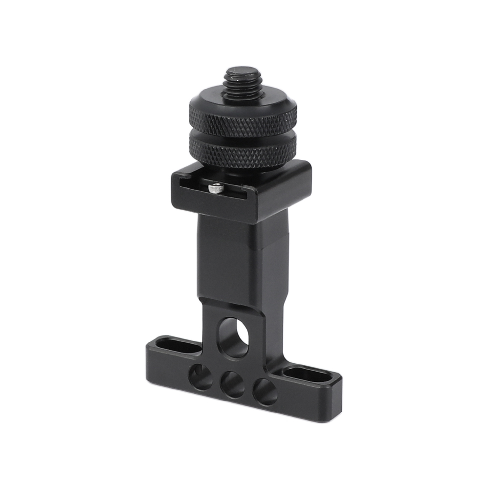 CAMVATE Support Holder With Detachable Shoe Mount + 1/4" & 3/8" Male Thread Mounting Points & Lock Nuts