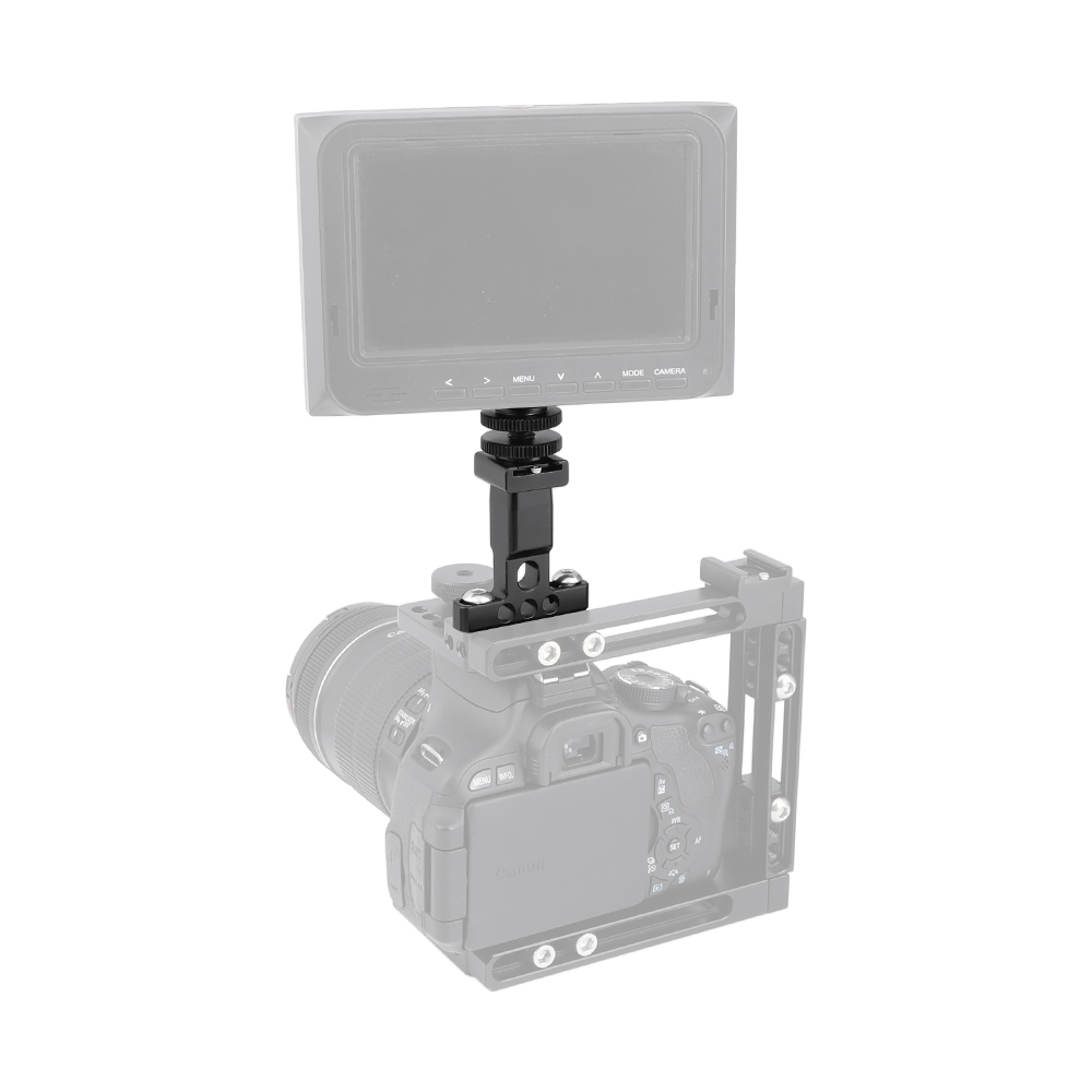 CAMVATE Support Holder With Detachable Shoe Mount + 1/4" & 3/8" Male Thread Mounting Points & Lock Nuts