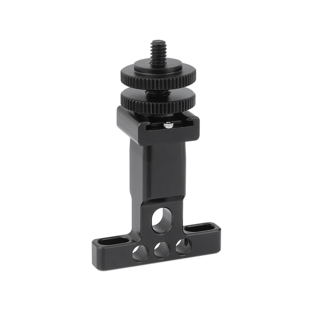 CAMVATE Support Holder With Detachable Shoe Mount + 1/4" & 3/8" Male Thread Mounting Points & Lock Nuts