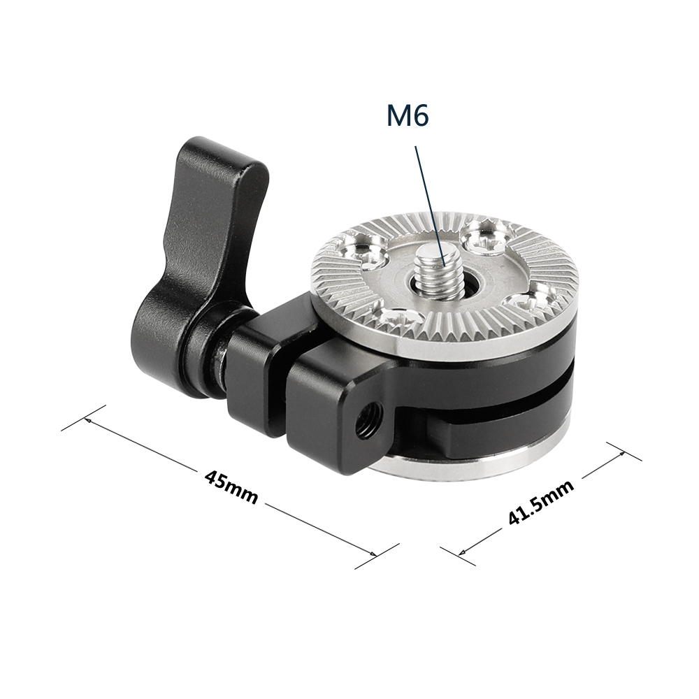 CAMVATE Rubber Handgrip With M6 ARRI Rosette Mount Connection & 15mm Railblock For Shoulder Rig (A Pair)