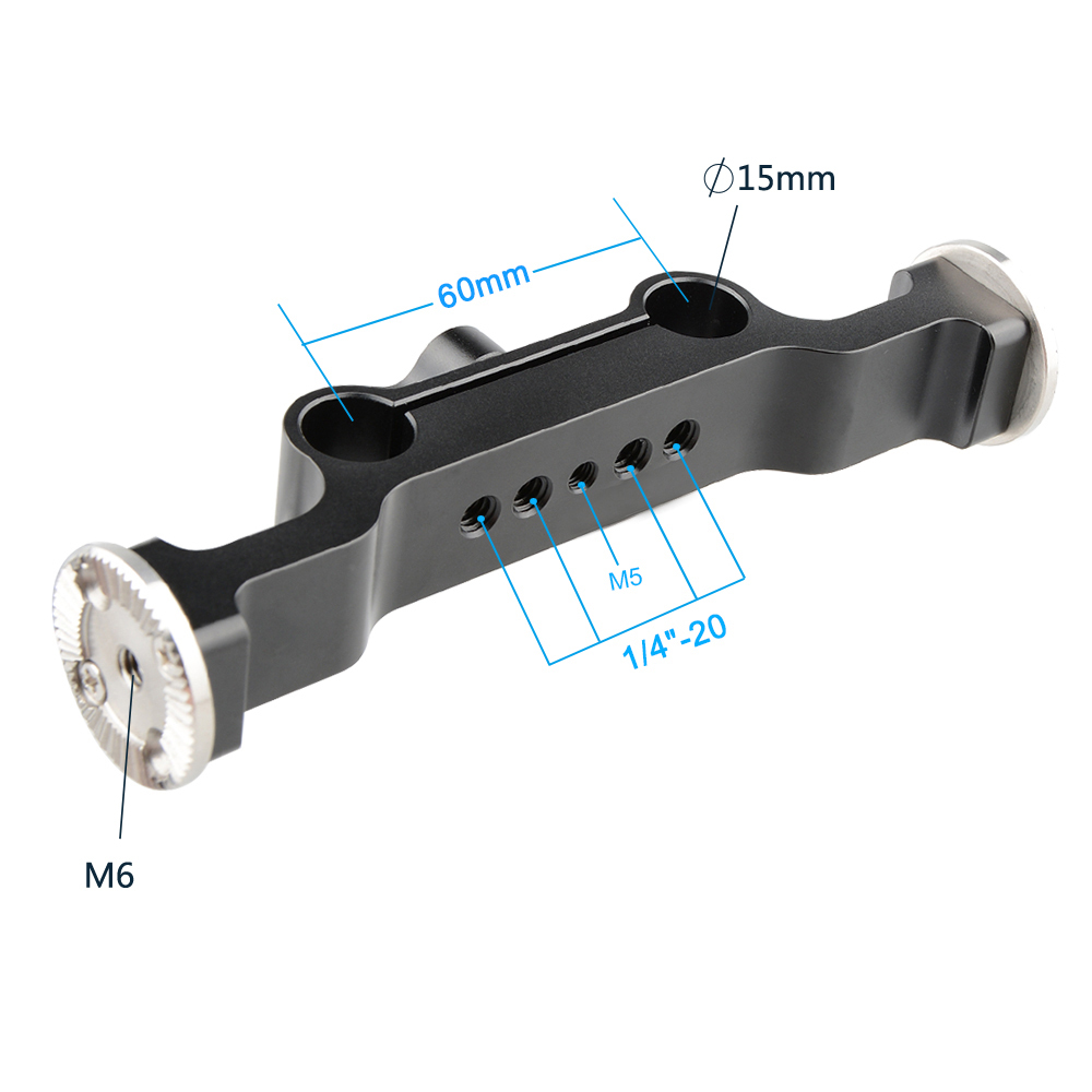 CAMVATE Rubber Handgrip With M6 ARRI Rosette Mount Connection & 15mm Railblock For Shoulder Rig (A Pair)