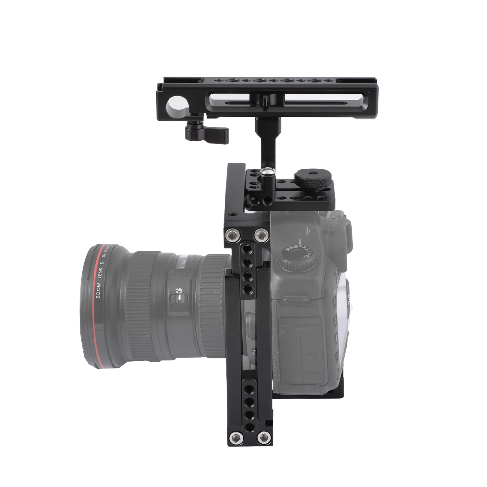 CAMVATE Extension-type Half Cage Kit With Adjustable Top Cheese Handle Grip For DSLR Camera (For Either Side Configuration)