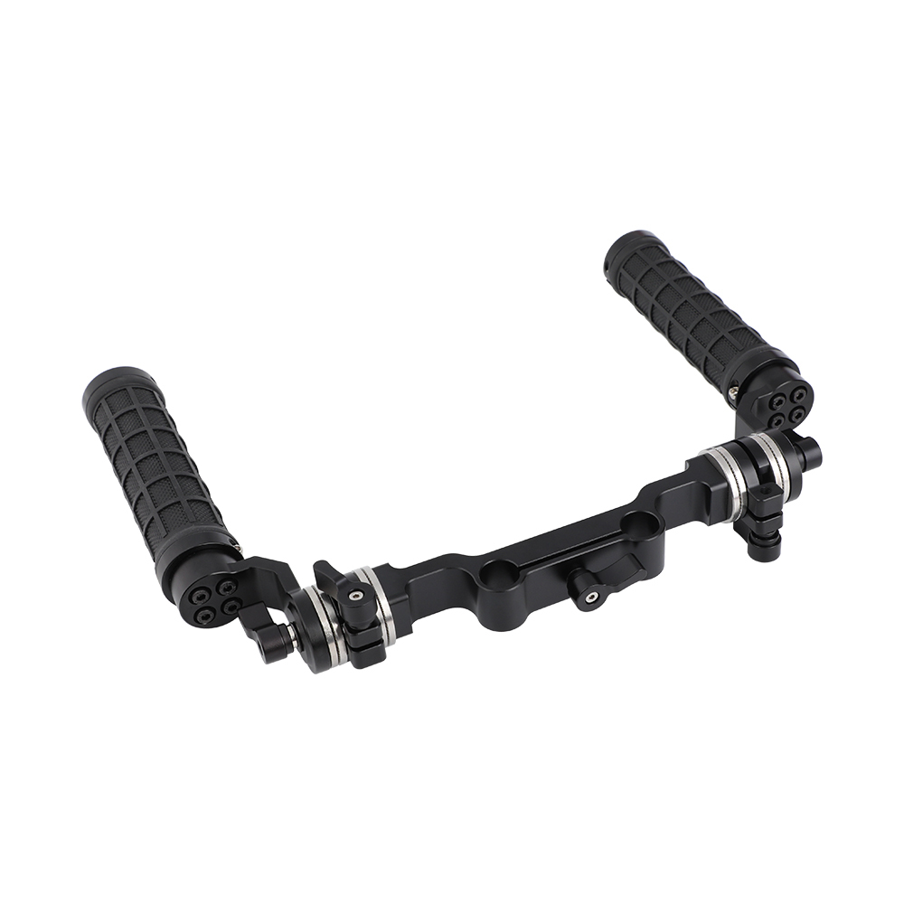 CAMVATE Rubber Handgrip With M6 ARRI Rosette Mount Connection & 15mm Railblock For Shoulder Rig (A Pair)