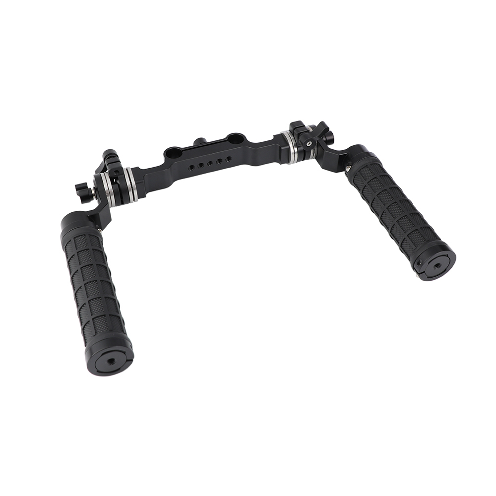CAMVATE Rubber Handgrip With M6 ARRI Rosette Mount Connection & 15mm Railblock For Shoulder Rig (A Pair)