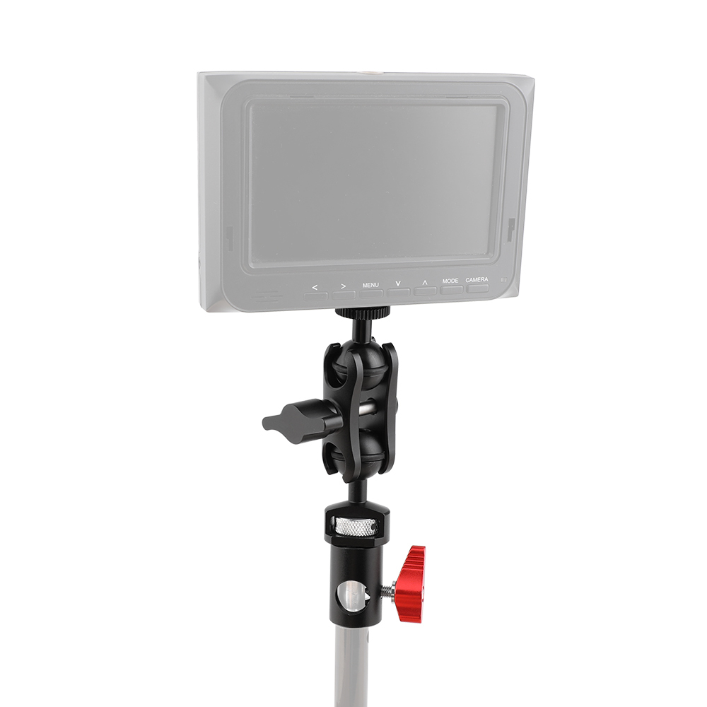 CAMVATE Versatile Magic Arm Double Ball Head 1/4"-20 Thread Screw Mount + Light Stand Head Adapter For On-camera Monitor