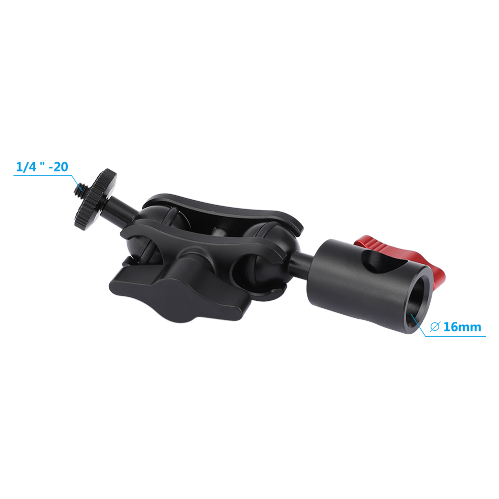 CAMVATE Multi-purpose Magic Arm Double Ball Head With 1/4"-20 Thread Screw Mount & Light Stand Head