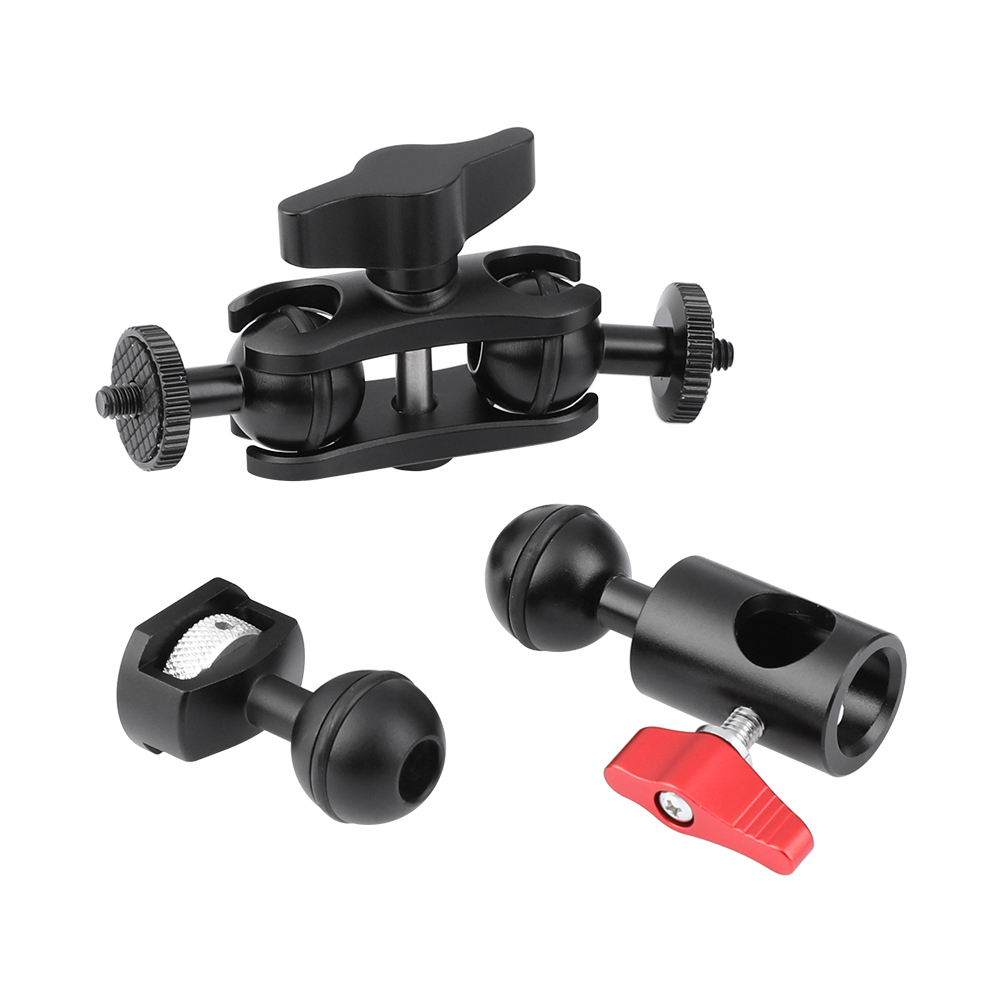 CAMVATE Versatile Magic Arm With 1/4" Male Thread Ball Head + Light Stand Head + 1/4" Thumbscrew With Locating Pins
