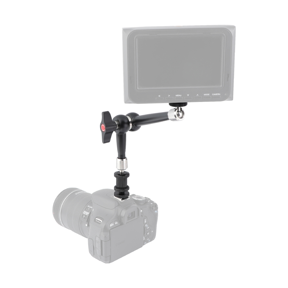 CAMVATE Heavy-duty 9'' Articulating Magic Arm With 1/4'' Male Threads & Shoe Mount (Upgraded Version)