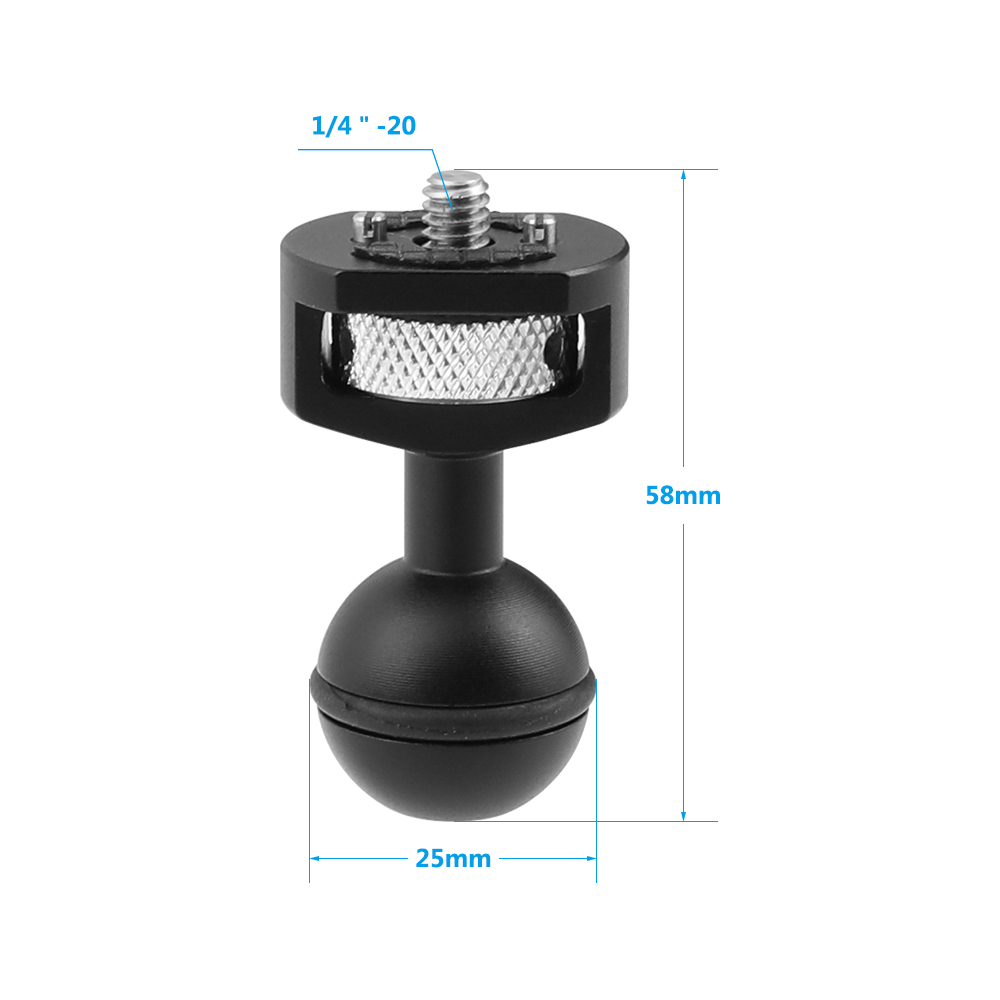 CAMVATE Replacement Single Ball Head Spare Part With 1/4"-20 Thread & Locating Pins