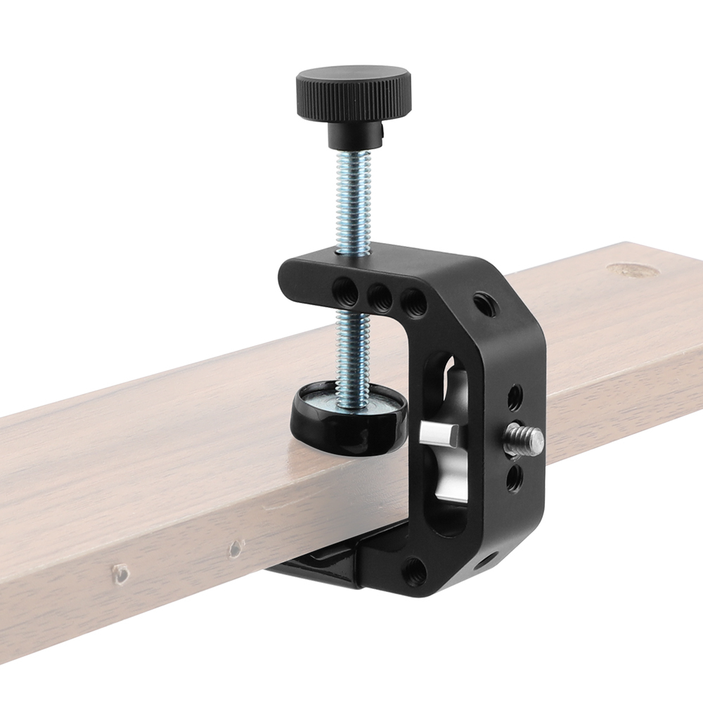 CAMVATE Universal C Clamp With 1/4" Female Threads + 1/4"-20 Thumbscrew Knob For Accessory