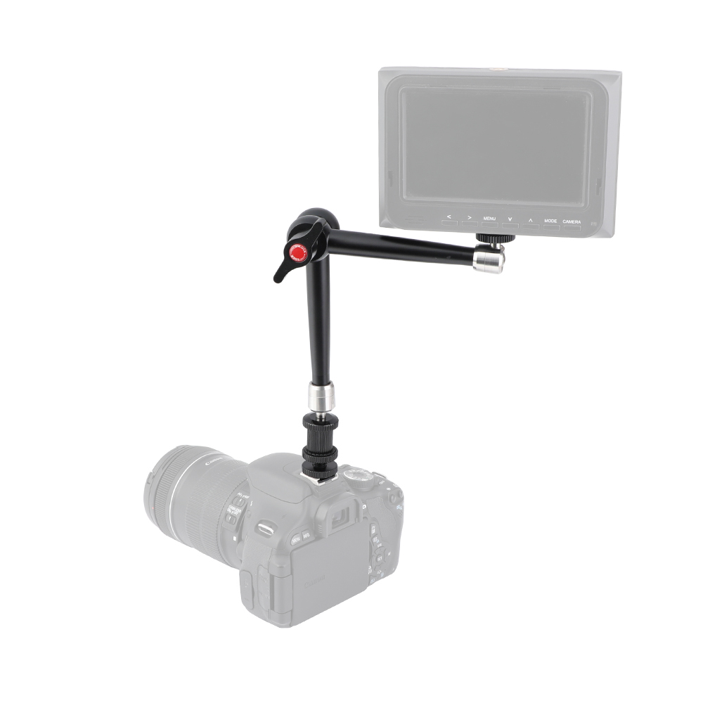 CAMVATE Upgraded Heavy-duty 11" Articulating Magic Arm With 1/4'' Male Threads & Shoe Mount