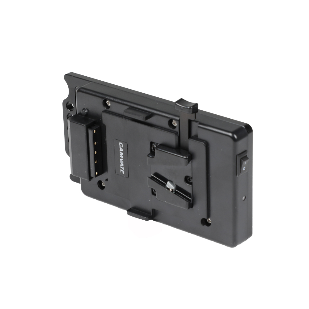 CAMVATE Quick Release V Lock Power Supply Splitter With Battery Plate