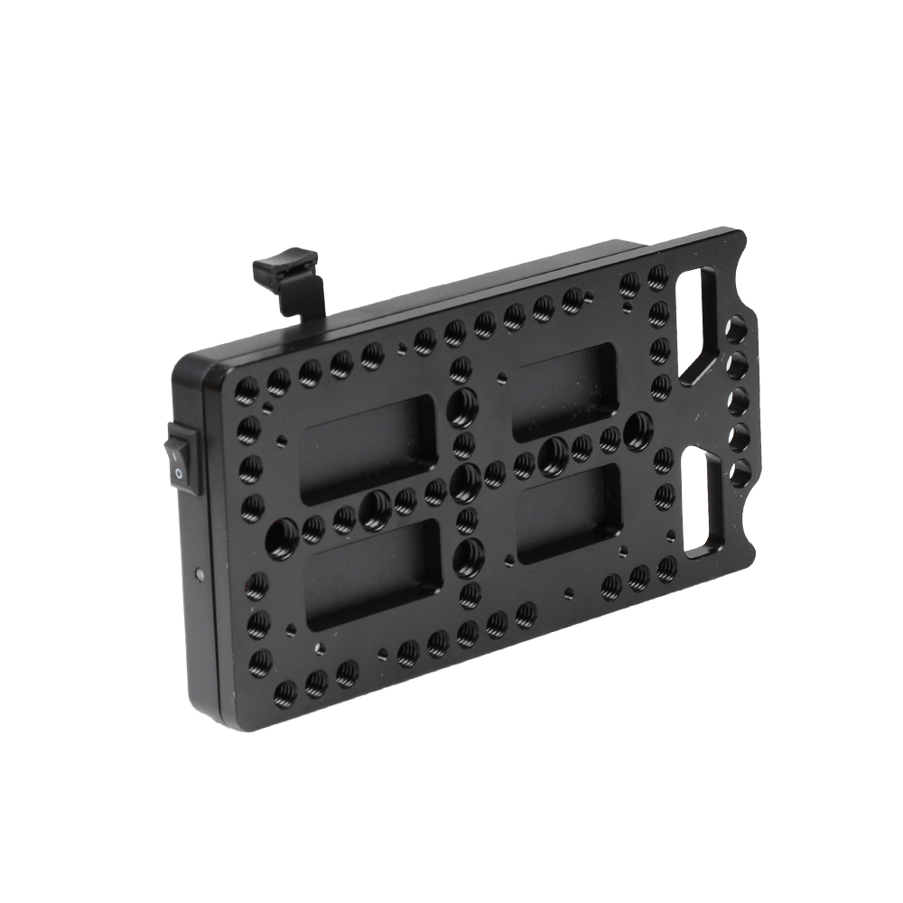 CAMVATE Quick Release V Lock Power Supply Splitter With Battery Plate