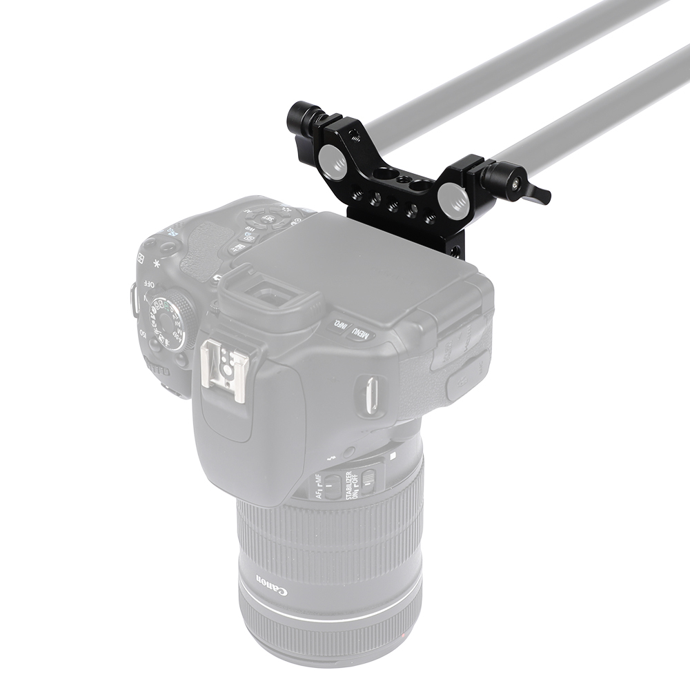 CAMVATE General-use Camera Baseplate With 1/4"-20 Mounting Thread & 15mm Railblock For DSLR Rig