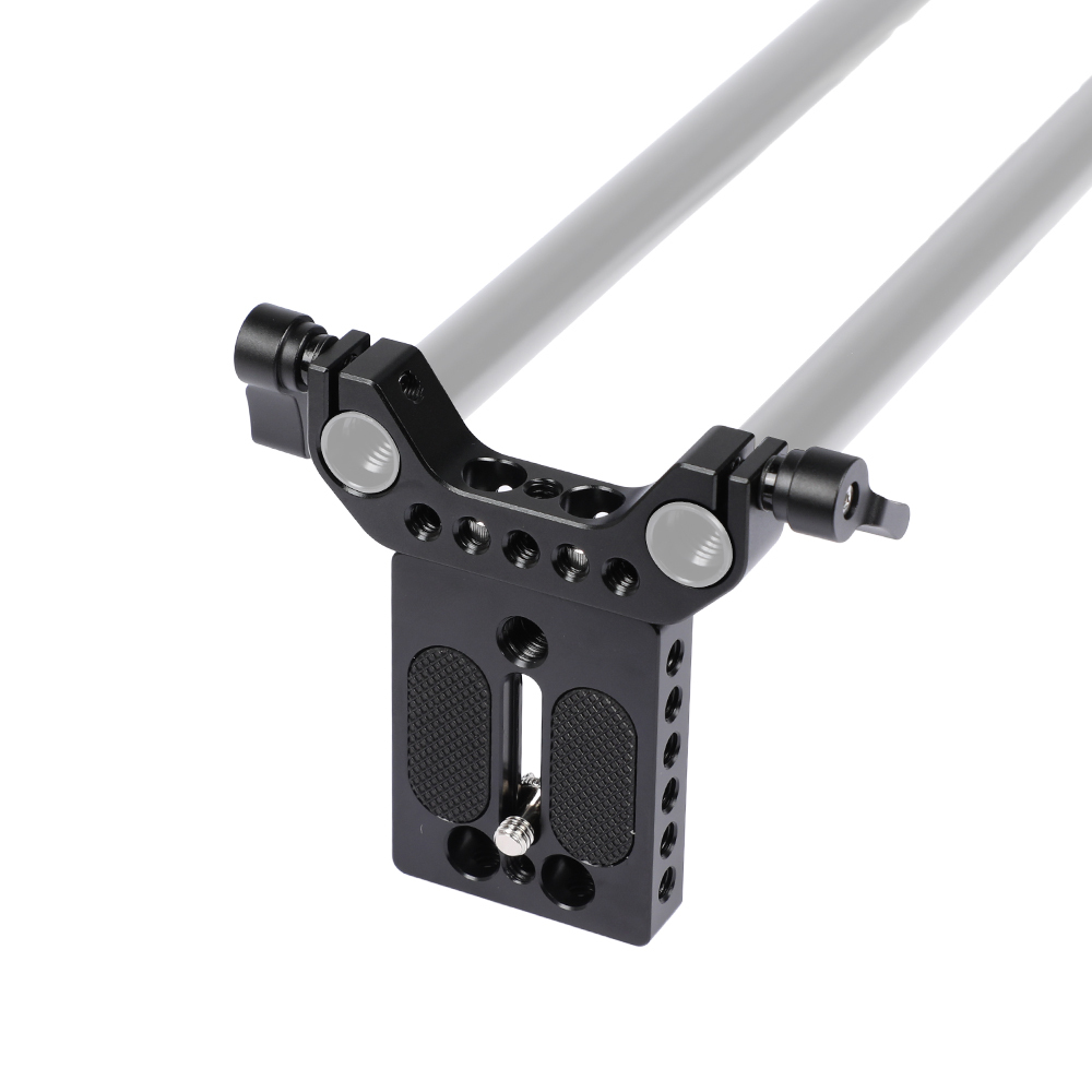CAMVATE General-use Camera Baseplate With 1/4"-20 Mounting Thread & 15mm Railblock For DSLR Rig