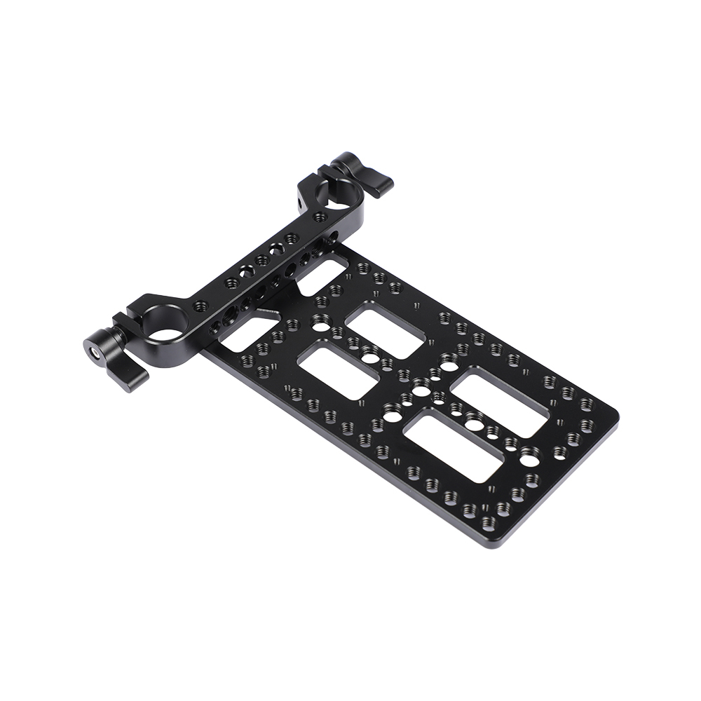 CAMVATE Battery Cheese Plate Backboard Plate With 19mm Railblock For V Lock Mount Power Splitter