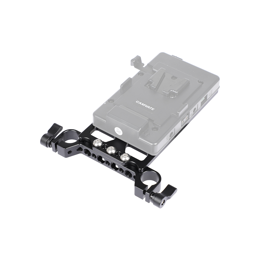 CAMVATE Battery Cheese Plate Backboard Plate With 19mm Railblock For V Lock Mount Power Splitter
