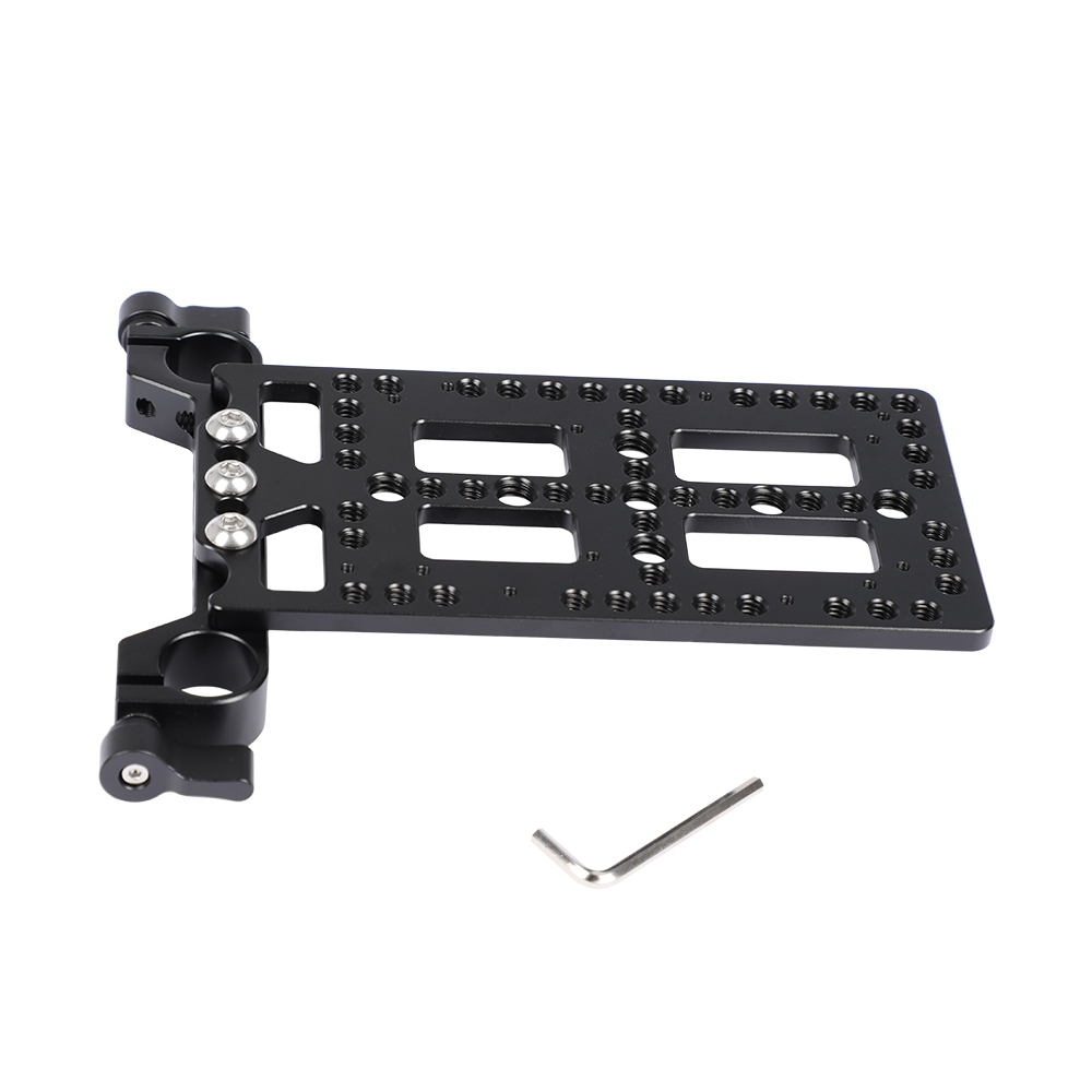 CAMVATE Battery Cheese Plate Backboard Plate With 19mm Railblock For V Lock Mount Power Splitter