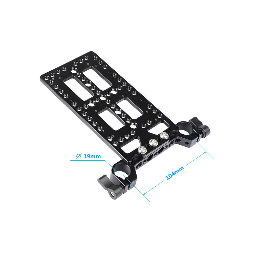 CAMVATE Battery Cheese Plate Backboard Plate With 19mm Railblock For V Lock Mount Power Splitter