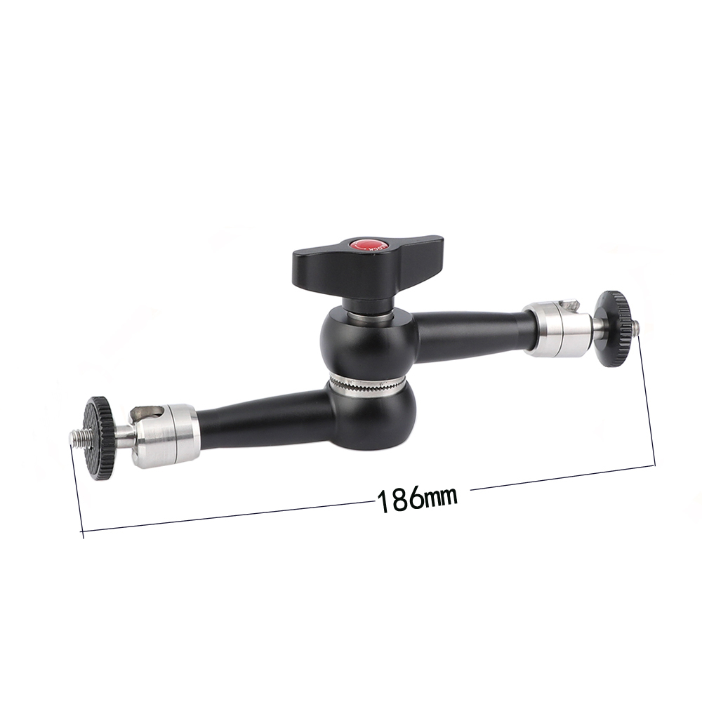 CAMVATE Articulated Magic Arm With Double 1/4" Thread Screw Mounts For Extending DSLR Camera Accessories