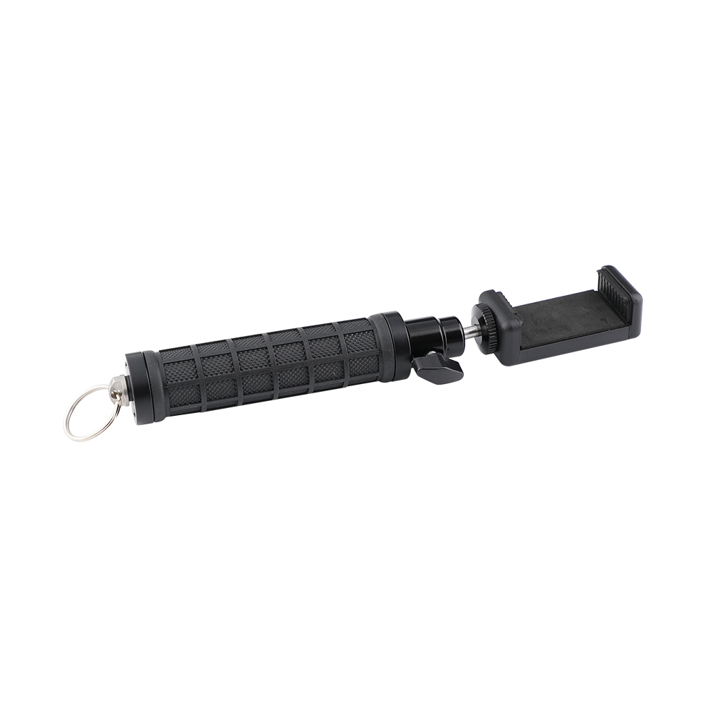 CAMVATE Handle Grip (Rubber-covered) With Adjustable Smartphone Clip & Ball Head Holder 1/4"-20 Mount