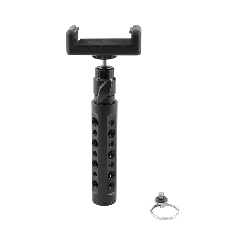 CAMVATE Aluminum Cheese Handle With Adjustable Smartphone Clip & Ball Head Holder 1/4"-20 Mount