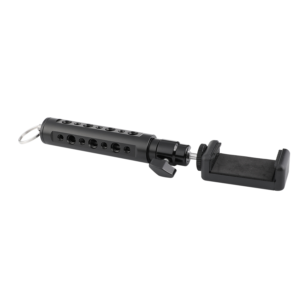 CAMVATE Aluminum Cheese Handle With Adjustable Smartphone Clip & Ball Head Holder 1/4"-20 Mount