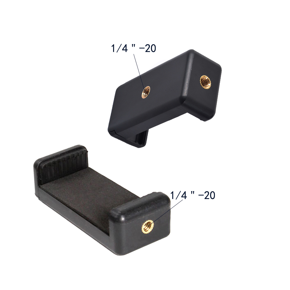 CAMVATE Solid Smartphone Clip Holder With 1/4"-20 Mounting Points (2 Pieces)