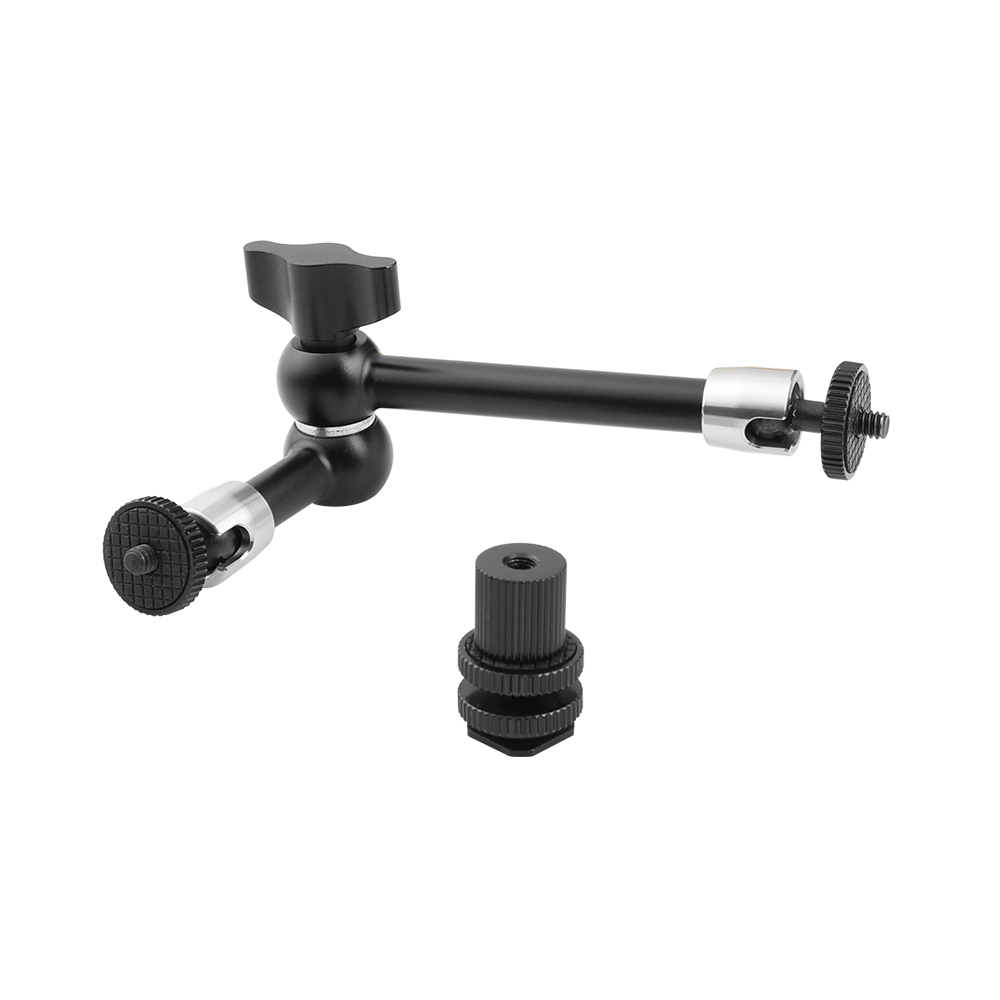 CAMVATE Versatile 9" Articulating Magic Arm & Shoe Mount (Black Knob)
