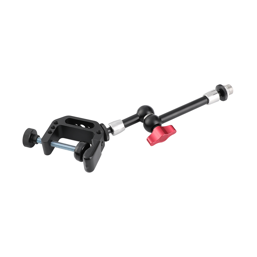 CAMVATE Multipurpose C Clamp + Articulating Magic Arm (203mm long) With 5/8"-27 Microphone Screw Adapter