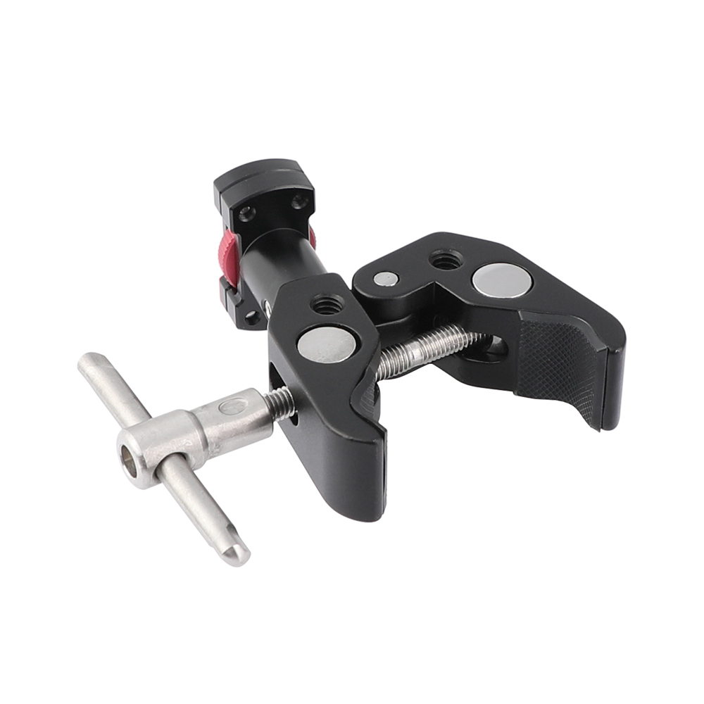 CAMVATE Multiple-function Super Crab Clamp With 1/4" & 3/8" Threads + Mini Support Holder With 1/4" Thumbscrew